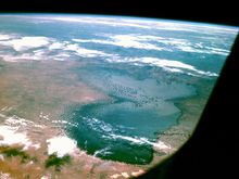 بحيرة تشاد كما تظهر من أپولو 7.