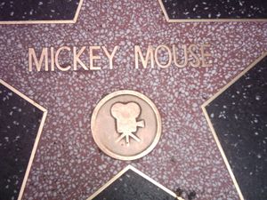 closeup of Mickey Mouse star, showing title and Motion Picture emblem