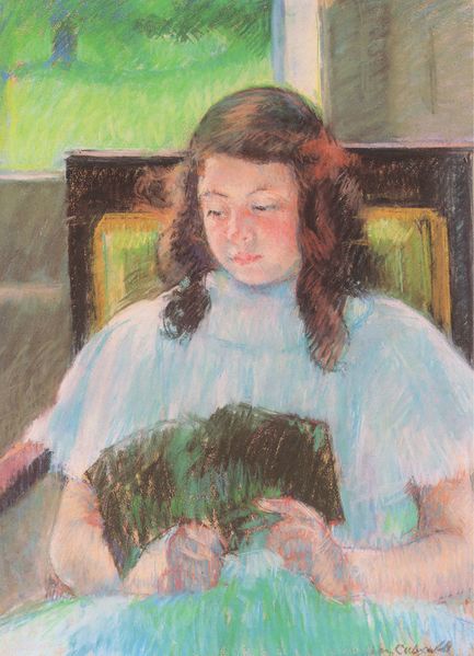 ملف:Cassatt Mary Young Girl Reading 1908.jpg