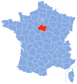 Location of Loiret in France