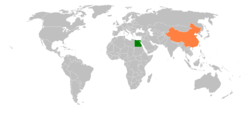 Map indicating locations of Egypt and China