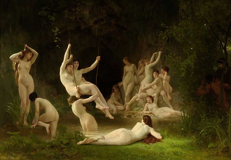 ملف:William-Adolphe Bouguereau (1825-1905) - The Nymphaeum (1878).jpg