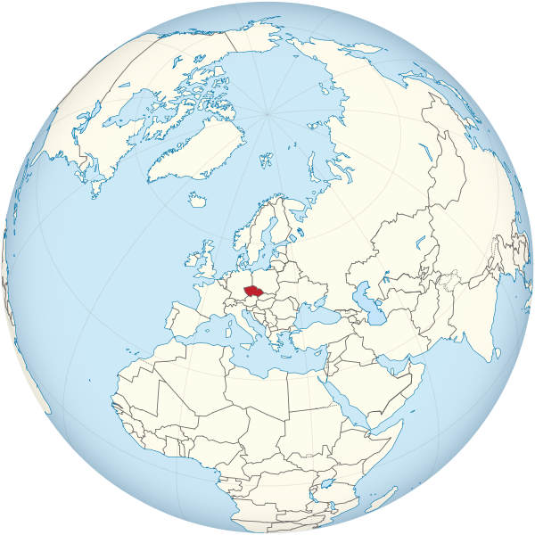 ملف:Czech Republic on the globe (Europe centered).svg