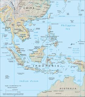 طبوغرافيا جنوب شرق آسيا.