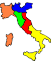 Map of Italy in 1859 AD
