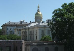 The New Jersey State House and its golden dome at Trenton in 2006