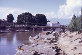 Bridge over the river, Srinagar, 1969