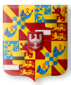 Alternate personal arms of Frederick Henry before becoming Prince of Orange. At the center is his mother's arms of Coligny.