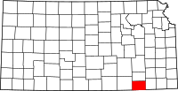 Map of Kansas highlighting تشوتاغوا