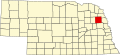 State map highlighting Cuming County