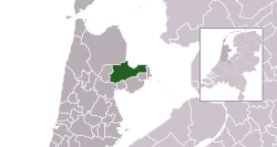 Highlighted position of Medemblik in a municipal map of North Holland