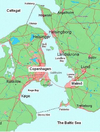 Map of the Øresund region