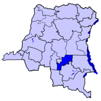خريطة جمهورية الكونغو الديمقراطية موضحا عليها لومامي