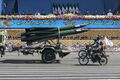 صواريخ شلمجه خلال موكب أسبوع الدفاع المقدس 2014م في طهران، إيران