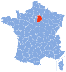 موقع إقليم السين والمارن في فرنسا