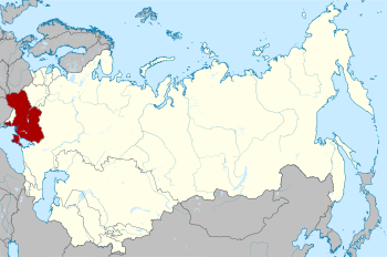 Location of the Ukrainian SSR ضمن الاتحاد السوڤيتي من 1954.