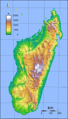 Location map Madagascar relief