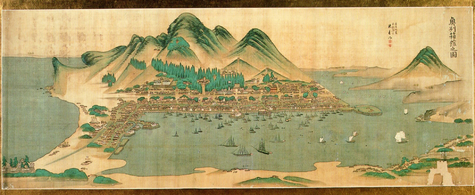 Port of Hakodate map 1863ح. 1863