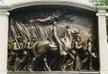 Robert Gould Shaw Memorial, 1897, Boston, combining free-standing elements with high and low relief.