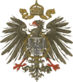 The Reichsadler symbol of the Holy Roman Empire of German Nation and Imperial Germany (1871-1918).