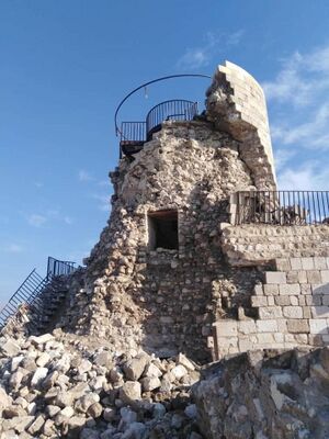 أضرار داخل قلعة حلب بعد زلزال 2023