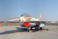 The F-16A Netz #243 of Ilan Ramon, involved in Operation Opera, exhi­bited in Czechia in 2004