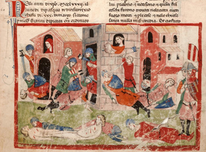 Sicilian Vespers 1281 How and after what manner the island of Sicily rebelled against King Charles Nuova Cronica Giovanni Villani 14th century.png