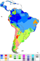 خريطة كوپن لأمريكا الجنوبية.