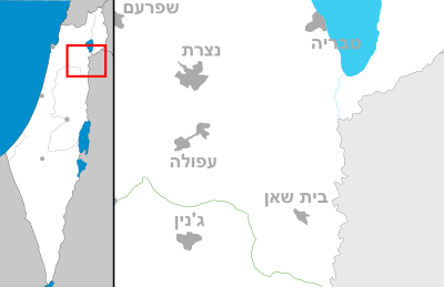 Location map Emek-beit-shean