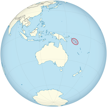 موقع جزر سليمان
