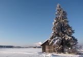A wintery rural landscape in Lappeenranta