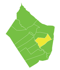 موقع ناحية ذيبان في محافظة دير الزور.