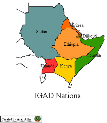 موقع الهيئة الحكوماتية للتنمية Intergovernmental Authority on Development (IGAD) Autorité intergouvernementale pour le développement