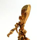 Crystalline gold from Mina Zapata, Santa Elena de Uairen, Venezuela. Size: 3.7×1.1×0.4 cm.