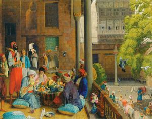 لوحة وجبة منتصف النهار في القاهرة