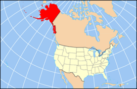 Alaska is the largest state by total area, land area, and water area. It is the seventh-largest country subdivision in the world.[4][المصدر لا يؤكد ذلك]