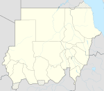 A map of Sudan showing three craters