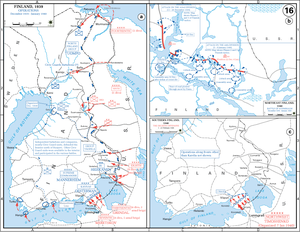 Three diagrams present major assaults by the Red Army.