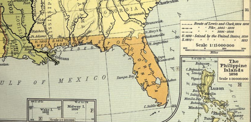 ملف:Territorial Expansion of the United States since 1803 excerpt of East and West Florida with US seizure noted.png