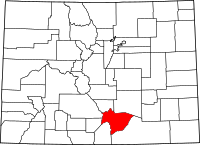 Map of Colorado highlighting هورفانو