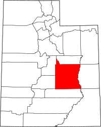 Map of Utah highlighting إميري