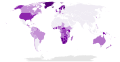 Countries by percentage of Protestants in 2010.