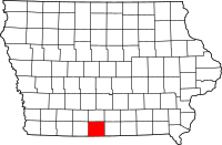 Map of Iowa highlighting ديكاتور