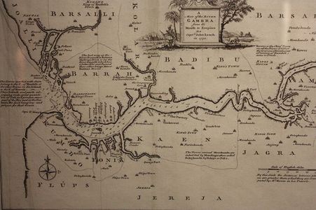 خريطة نهر گامبرا (حالياً نهر گامبيا) 1732