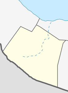 Map showing the location of Laas Geel