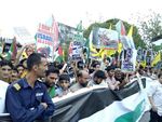 احتجاجات على العدوان الإسرائيلي على غزة، كراتشي، يوليو 2014.
