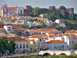 A panorama of Silves, showing the Moorish Castle