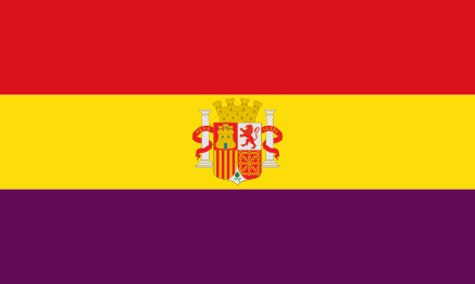 Flag of the second Spanish republic (1931–39), known in Spanish as la tricolorcode: es is deprecated , still widely used by left-wing political organizations.