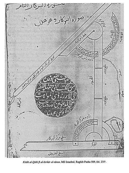ملف:Gravure originale du compas parfait par Abū Sahl al-Qūhī.jpg