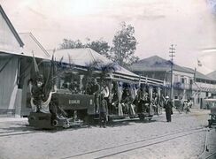 Inauguration of the "tramuei" (Tramway). Beira, 1901.